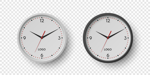 Set clocks icons isolated on white background Vector Image