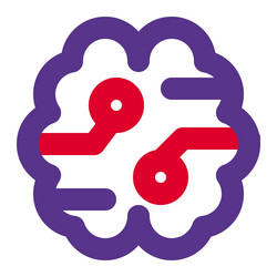 artificial brain and advanced machine learning vector image