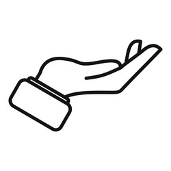 Pistol sign icon simple finger hold Royalty Free Vector