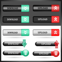 set of button icon for web vector