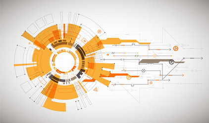 abstract technological background with various vector image