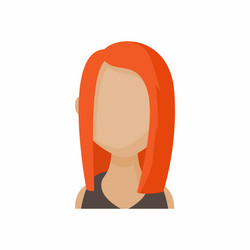 Avatar redhead woman icon cartoon style vector