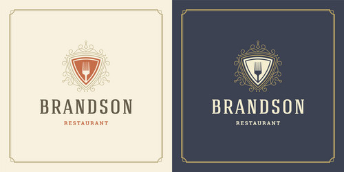 African food restaurant logo Royalty Free Vector Image
