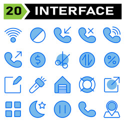 user interface icon set include connection vector