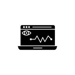 monitoring icon set computer dashboard data vector image