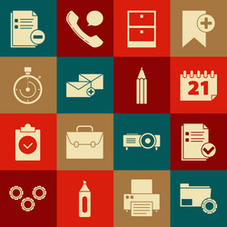 set folder settings with gears document and check vector image