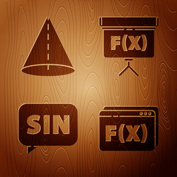 set function mathematical symbol geometric figure vector image