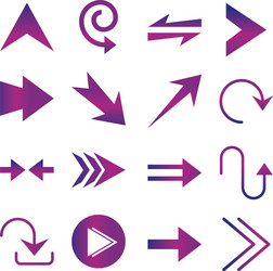 arrows direction guide cursor web navigation icons vector image