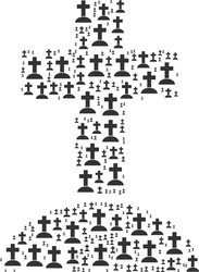 cemetery icon shape vector image