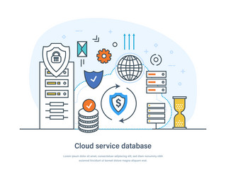 Cloud service database network computing vector