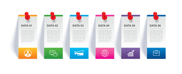 Data Index Tab with Pins vector image