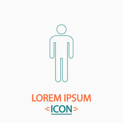 man computer symbol vector image