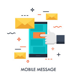 Mobile Message Notification vector image