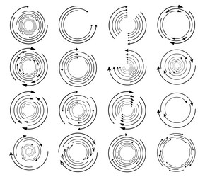 random circular cycle arrow element spiral vector image