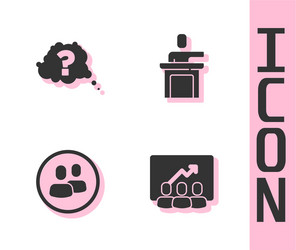 Set project team base question mark and speaker vector