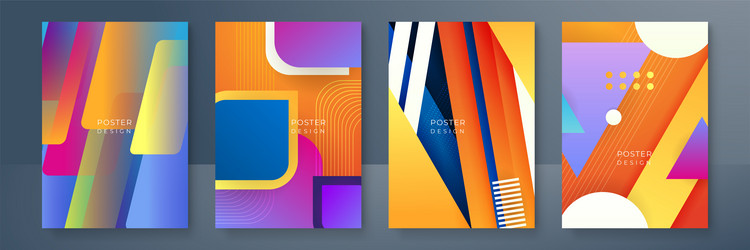 bright gradient color abstract line pattern vector image