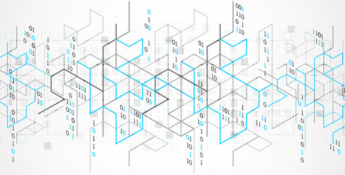 Digital Binary Technology Background vector image