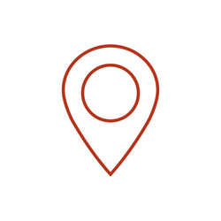 Map pointer icon gps location symbol flat design vector