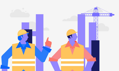 Factory worker flat icon Royalty Free Vector Image