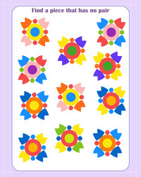 logic game for children find which shape is unpa vector image