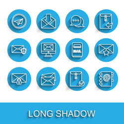 Set line mail message lock password envelope vector