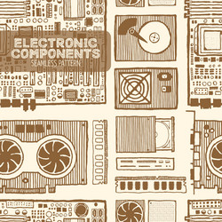 components of desktop computer vector