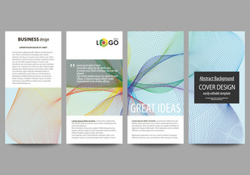 Flyers set modern banners business templates vector