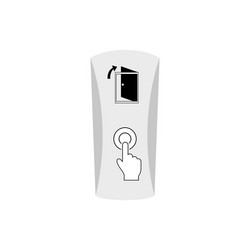 intercom icon push button to open door vector