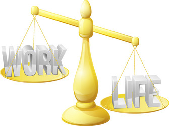 Work life balance scales measuring success health Vector Image