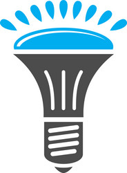 bulb icon on background for graphic and web design vector image