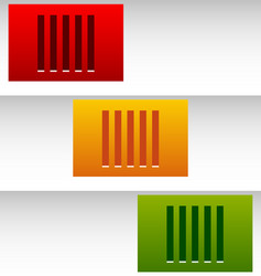 3 state slider buttons - power off standby vector