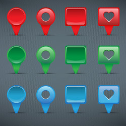 colorful web buttons checkboxes pointers vector image