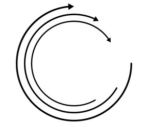 random circular cycle arrow element spiral vector image