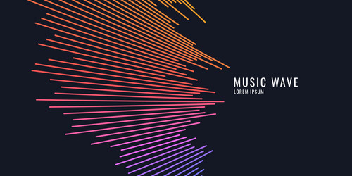 abstract element with dynamic lines vector image