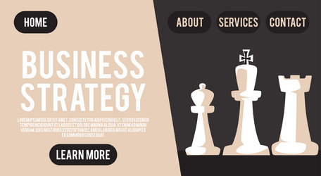 Chess game pieces as symbols of business strategy vector