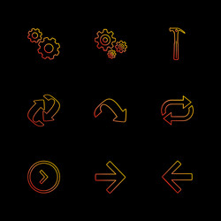 arrows directions pointer arrow user vector image