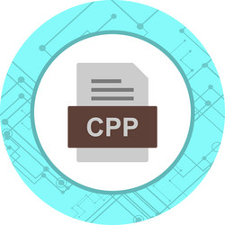 cpp file document icon vector