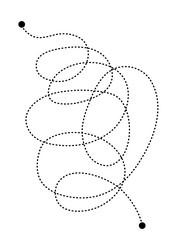 Prewriting tracing lines and curve shapes element vector