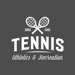 tennis sports logo label emblem design elements Vector Image