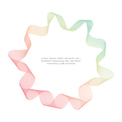 abstract colorful wave circle frame background vector image