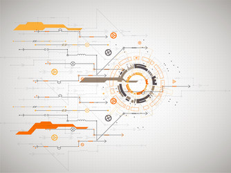 abstract technological background with various vector image