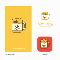 Dish company logo app icon and splash page design vector