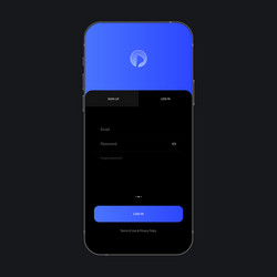 log in page ui screen concept analytics app vector image