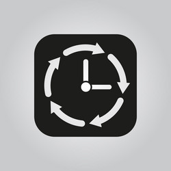 Time icon and watch timer symbol ui web vector