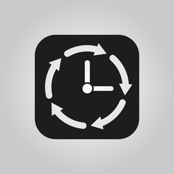 Time icon and watch timer symbol ui web vector