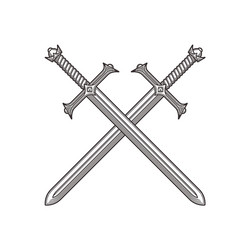 Crossed Sword - Vector Illustration Stock Vector by ©baavli 29211579