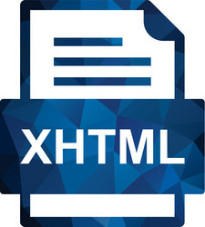 xhtml file document icon vector image