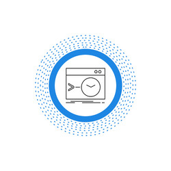 Admin command root software terminal line icon vector