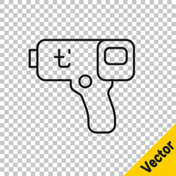 black line digital contactless thermometer vector