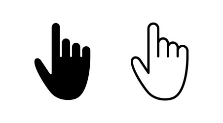 Hand icon symbols palm vector